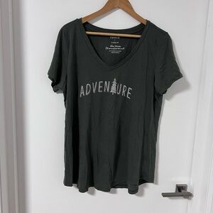 Torrid Women's Green Adventure V-Neck Top